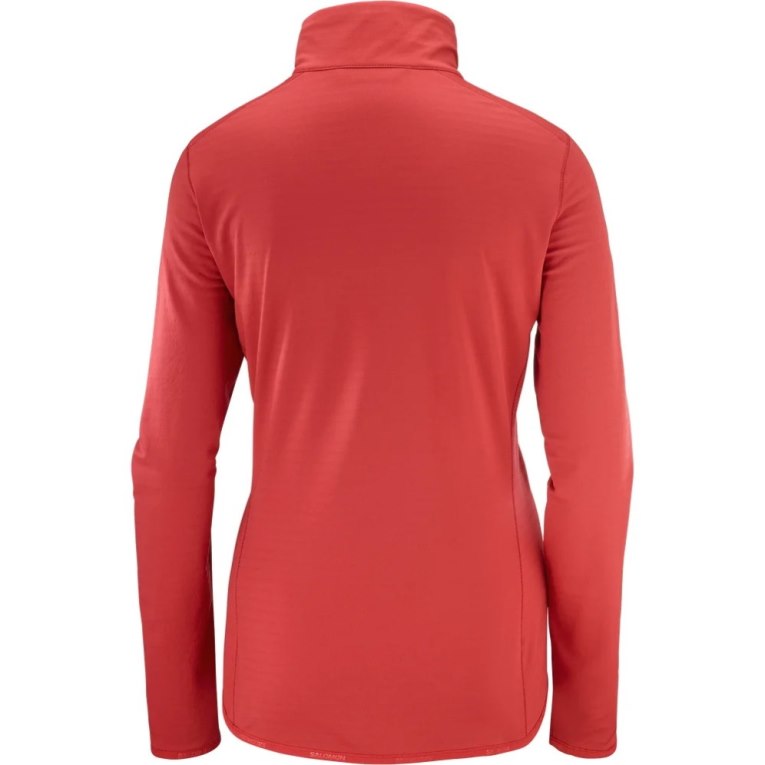 Red Salomon Essential Lightwarm Half Zip Women's Jackets | PH 60372G